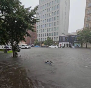 city street under water